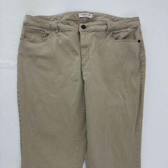 Coldwater Creek Natural Fit Straight Women's size 16 Khaki Beige Chino Pants - Picture 2 of 5